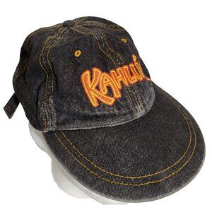 KAHLUA Music For Your Mouth Hat Strapback Baseball Vintage 90s Cap Denim Trucker